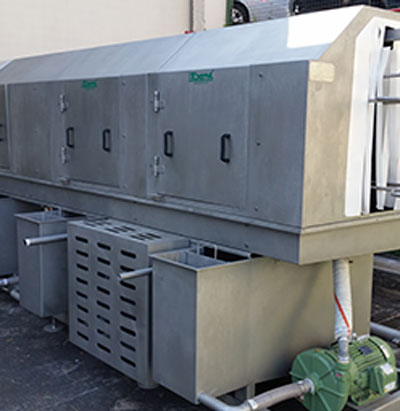 Lavadora de canastillas en linea