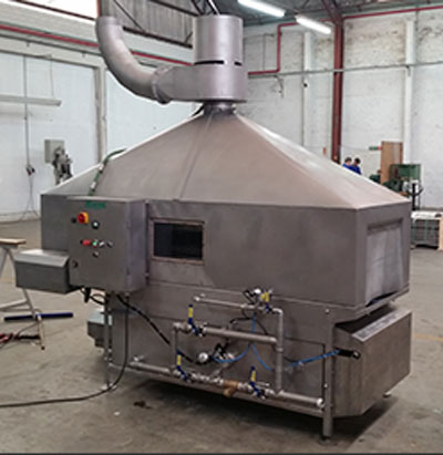 Tunel a agua caliente para bandejas